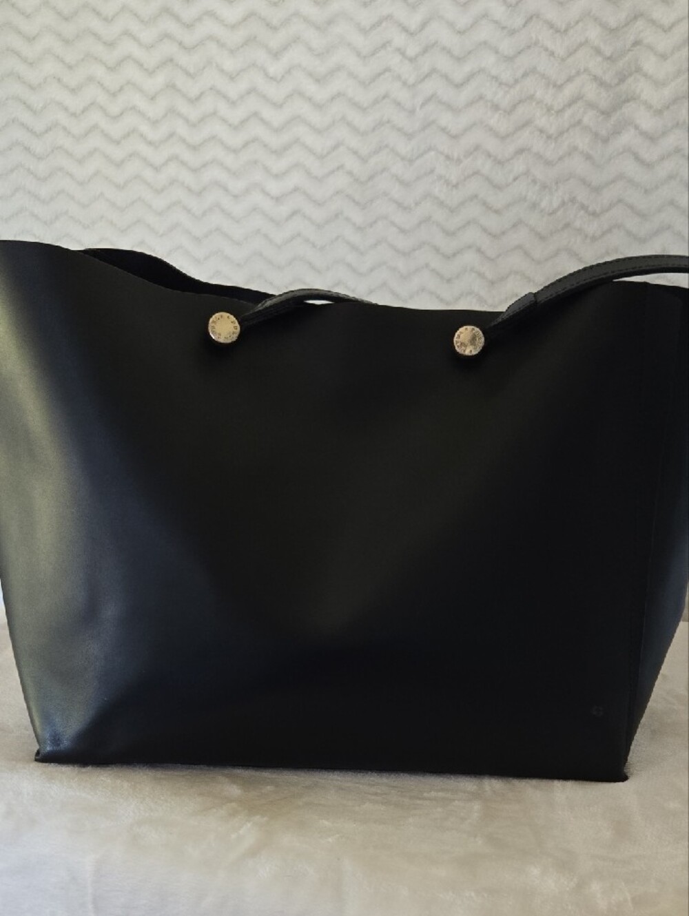 Furla Smooth Black Leather Tote - Picture 2 of 9